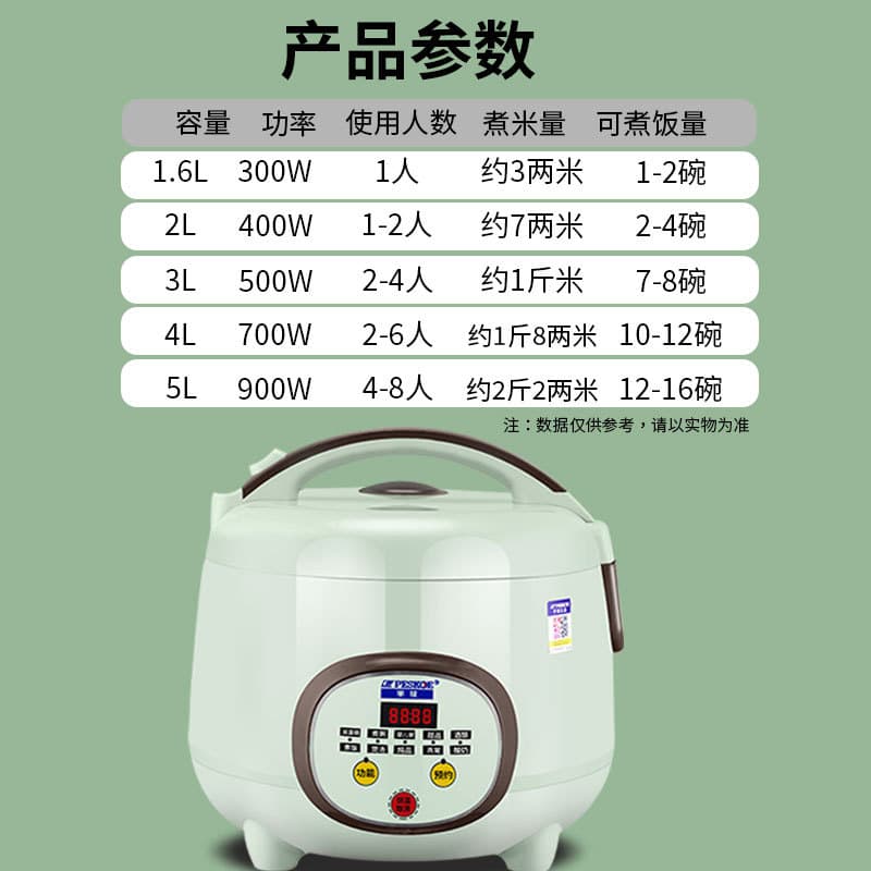 2-6L Mini Smart Rice Cooker with Reservation 3