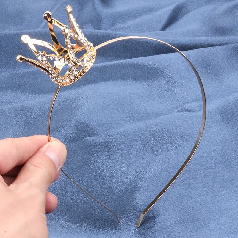 Small princess costume, evening dress, headband, cute hair accessory, diamond encrusted, European style 2