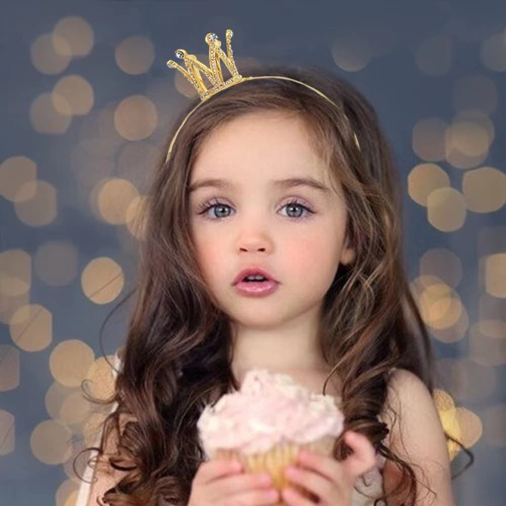 Small princess costume, evening dress, headband, cute hair accessory, diamond encrusted, European style 3