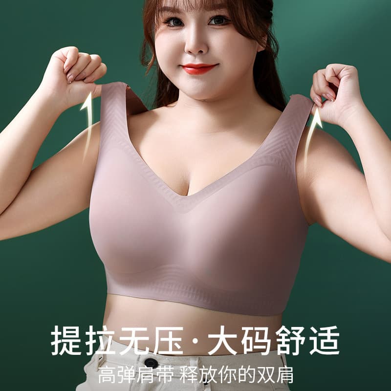 Thin comfortable demi-season thermal underwear, push up bra, bra top, plus size 4