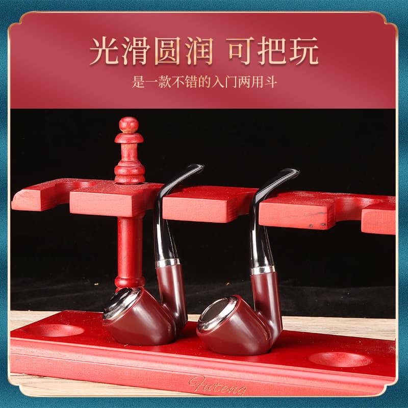 New product hot -selling resin, cigarette cigarettes, two -purpose classic curved metal pot, disassembling and washing novice practice smoke fighting direct sales 2