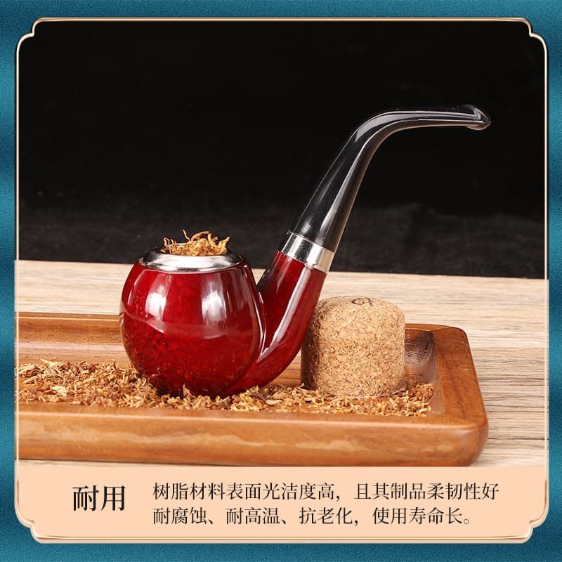 New product hot -selling resin, cigarette cigarettes, two -purpose classic curved metal pot, disassembling and washing novice practice smoke fighting direct sales 5