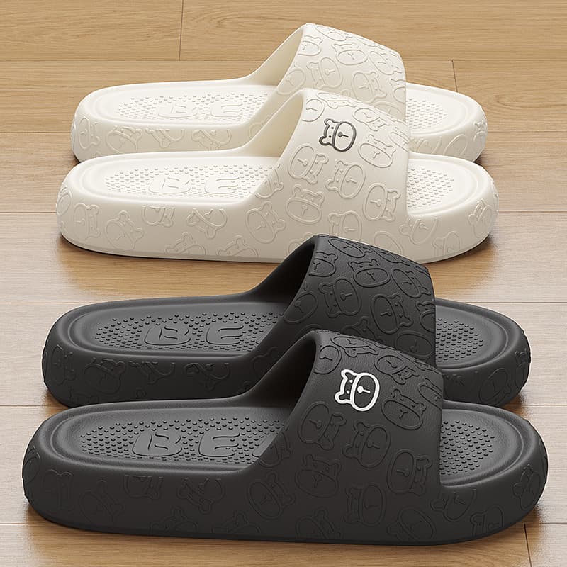 (Wholesale), home ultra-soft women's slippers, non-slip men's slippers for bathroom platform, soft sole, suitable for outdoor wear 2