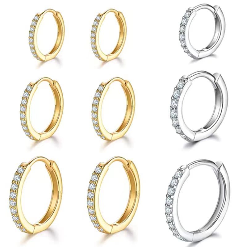 (Cross-border trading), (Wholesale), fashionable design universal elegant earrings with zircon, European style, micro incrustation, trend of season 2