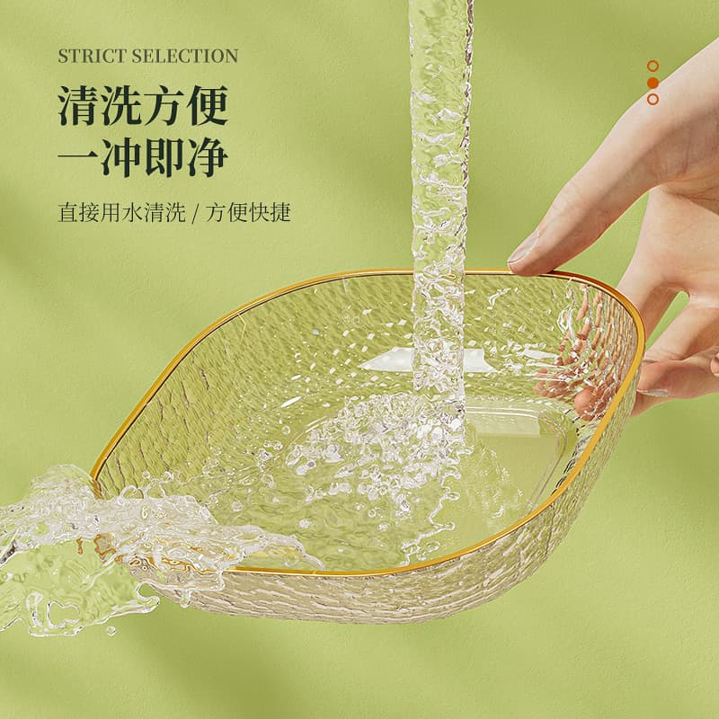Twaphile disk household light luxury transparent small plate food -grade table fruit snack dish vomit bone head plate source manufacturer 4
