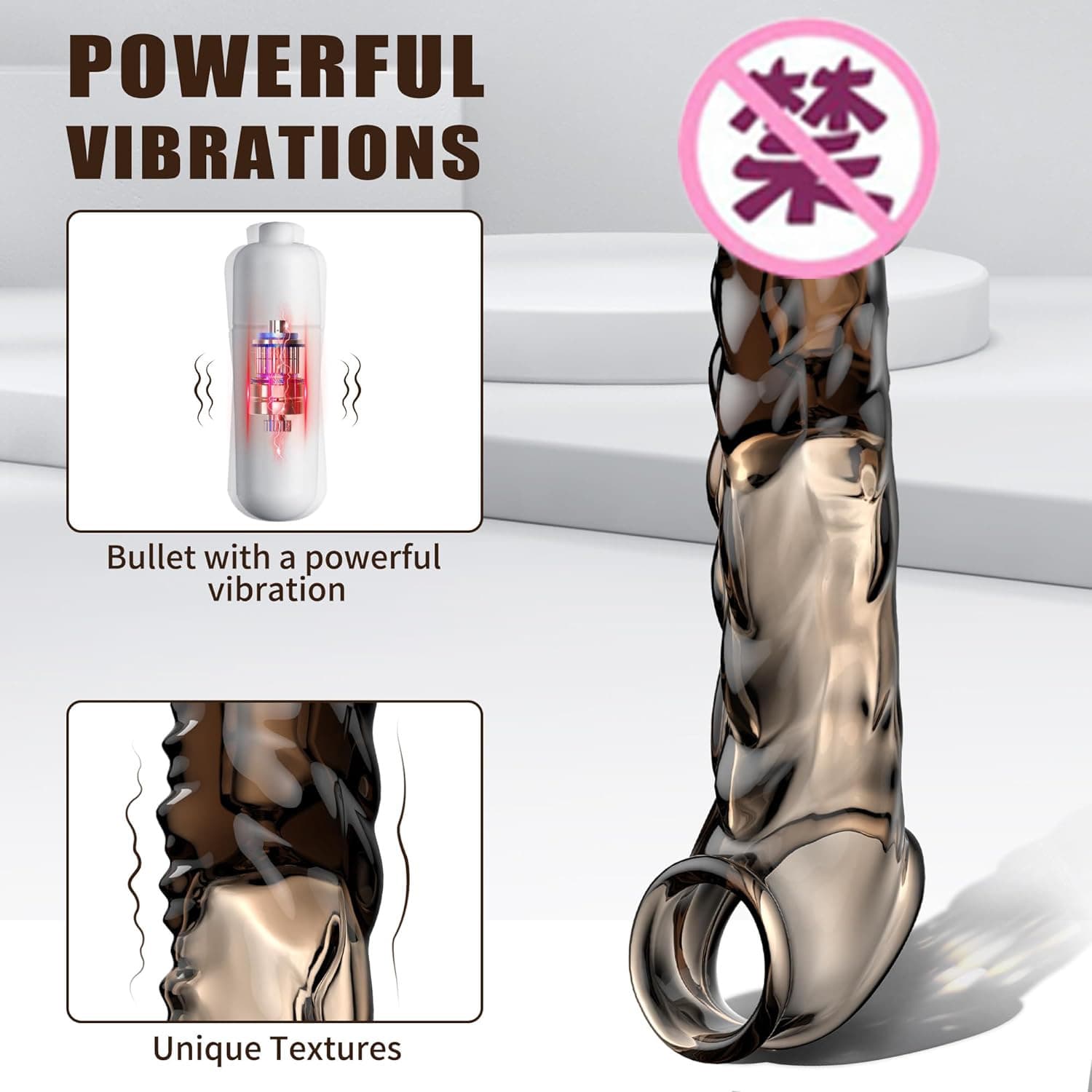 The new men's crystal wolf braces are lengthened and thickened, shaking the penis, becoming a man's sexual supplies men's supplies 4