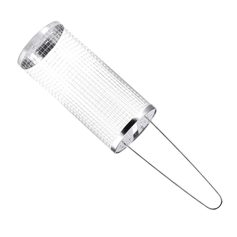 Stainless steel outdoor portable barbecue cage dew picnic barbecue rack rotating rolling barbecue net upgrade cross -border baking furnace 5