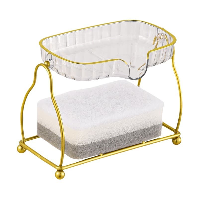 Soap holder for home use, double-layer drying rack, box, light luxury style 5