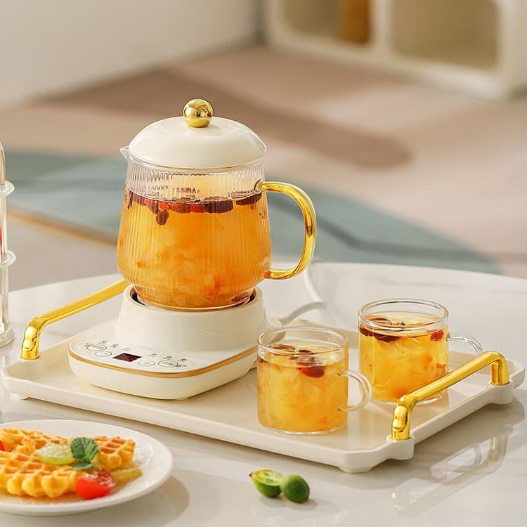 Split glass teapot, flavored tea, Birthday gift 4