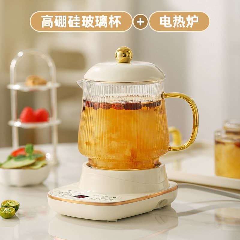 Split glass teapot, flavored tea, Birthday gift 1