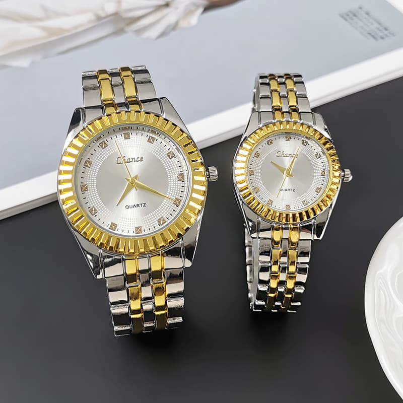 (Cross-border trading), quartz fashionable watch, set, steel belt, for beloved, simple and elegant design, high-quality style 2