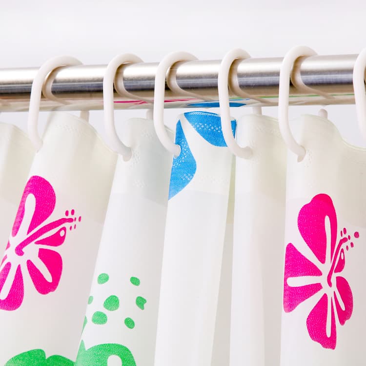 Large curtain linked hook bed curtain hanging ring hanging ring opening C -type live buckle pull ring plastic circle shower curtain accessories 3
