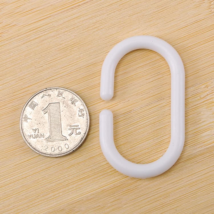 Large curtain linked hook bed curtain hanging ring hanging ring opening C -type live buckle pull ring plastic circle shower curtain accessories 4