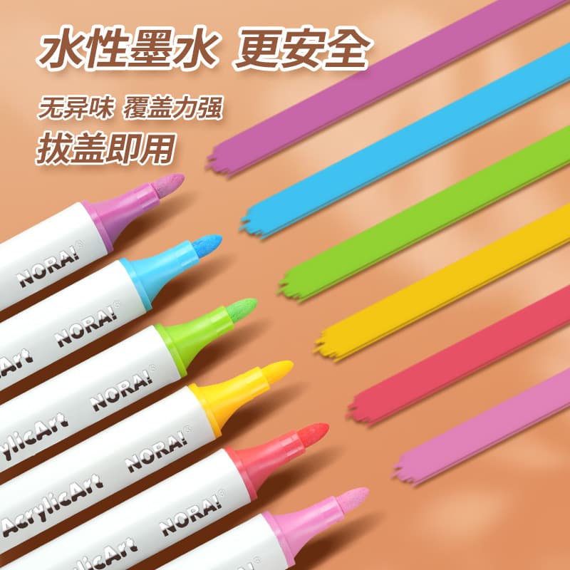 Quick dry marker water based, acrylic, ink, brush, children's art set, translucent watercolour, crayons 3