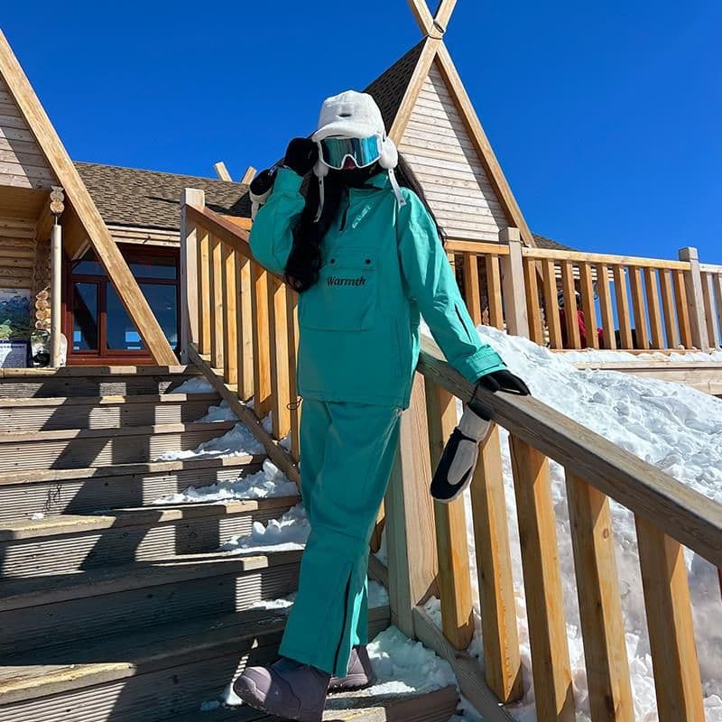 Ski ski suit with hood, waterproof keep warm climbing jacket, (Physicals), snowboarding 3