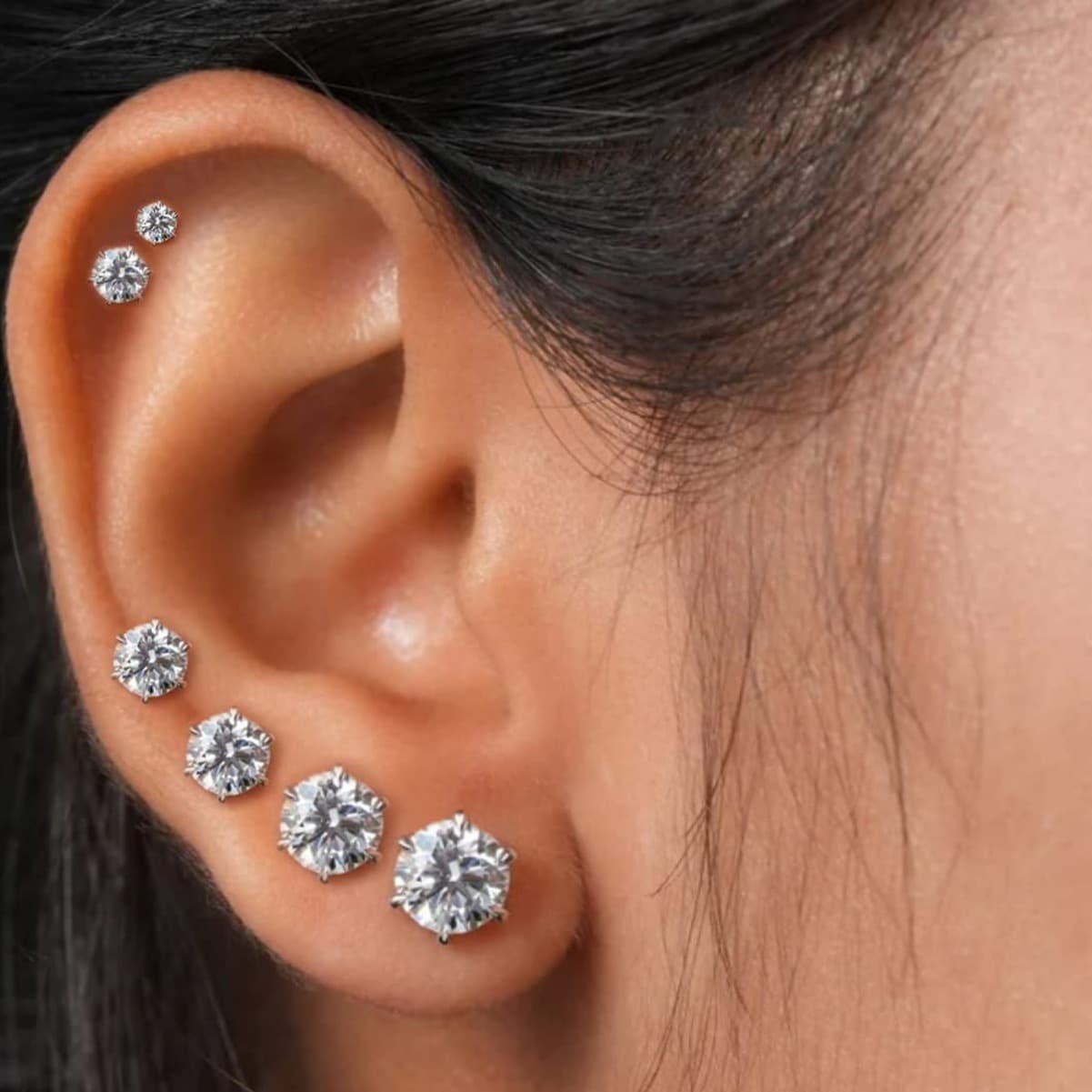 Earrings with zircon, nail decoration, European style, simple and elegant design, direct factory sales 2