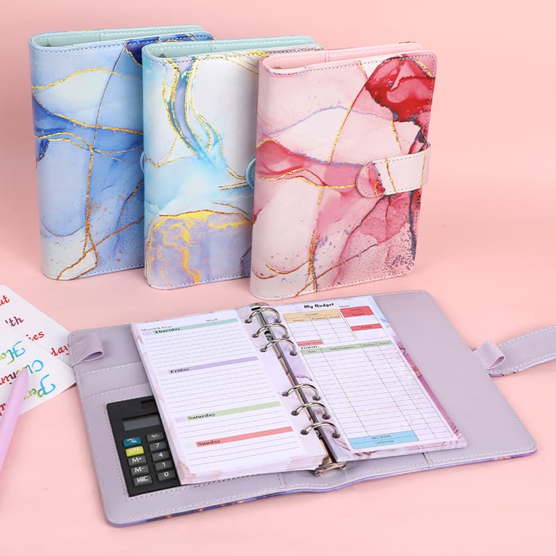 Macaron A6 live page bookkeeping notebook Creative cash budget financial planner cross -border calculator handbook 4