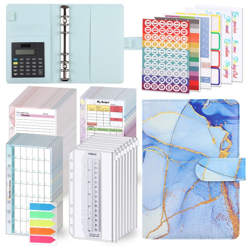 Macaron A6 live page bookkeeping notebook Creative cash budget financial planner cross -border calculator handbook 6