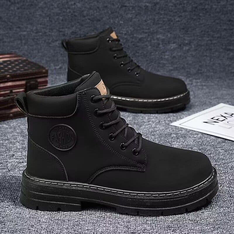 Martens, winter breathable retro low boots English style, British style 2