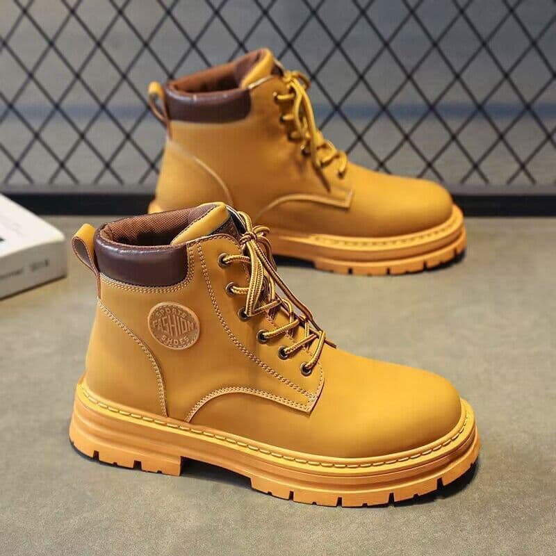 Martens, winter breathable retro low boots English style, British style 3