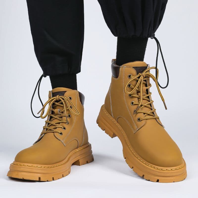 Martens, winter breathable retro low boots English style, British style 4
