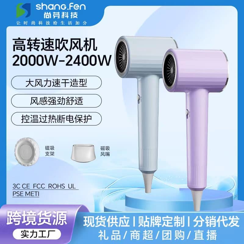 Cross -border high -speed hair dryer high -power household hair salon hair dryer blue light negative ion hair hair blastin factory