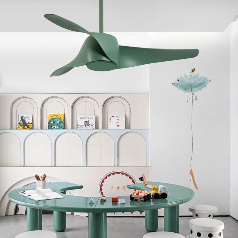Air fan, modern and minimalistic LED ceiling fan for living room for bedroom with light, light luxury style 2