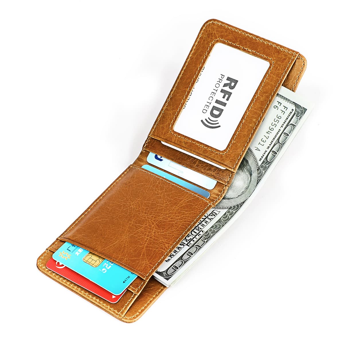 (Cross-border trading), leather wallet, protective bag, card holder, cowhide, anti-theft 3