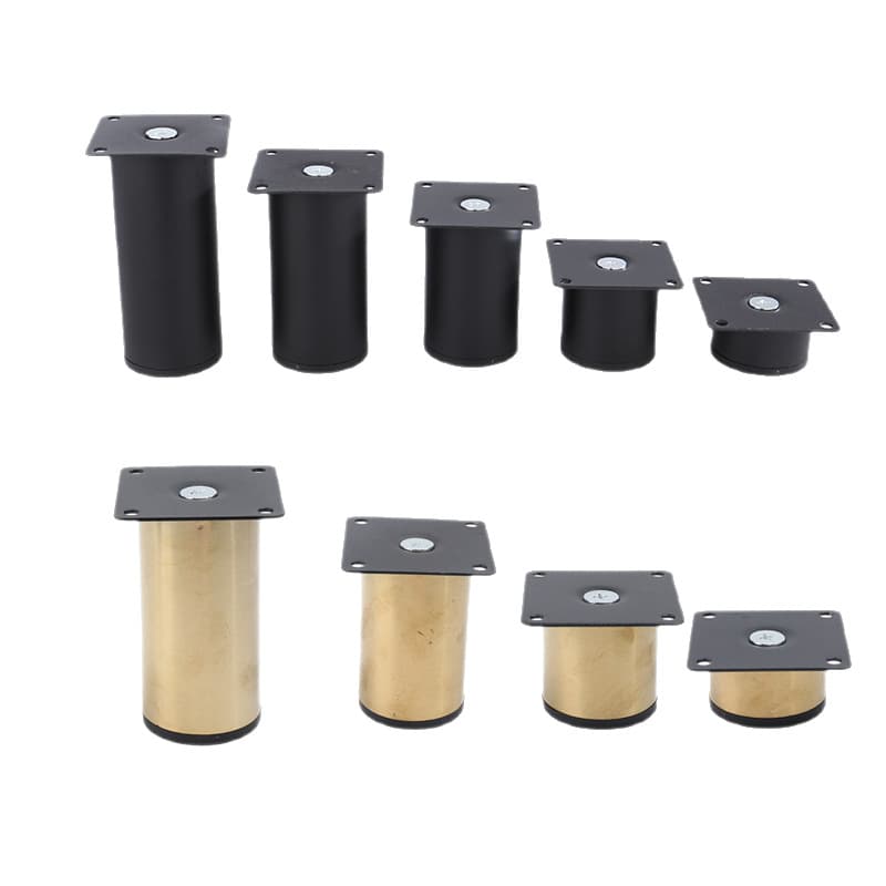 Sofa foot cabinet foot shoe cabinet legs increased round pipe tube tube foot plugged foot TV cabinet foot thickened brushed gold 5