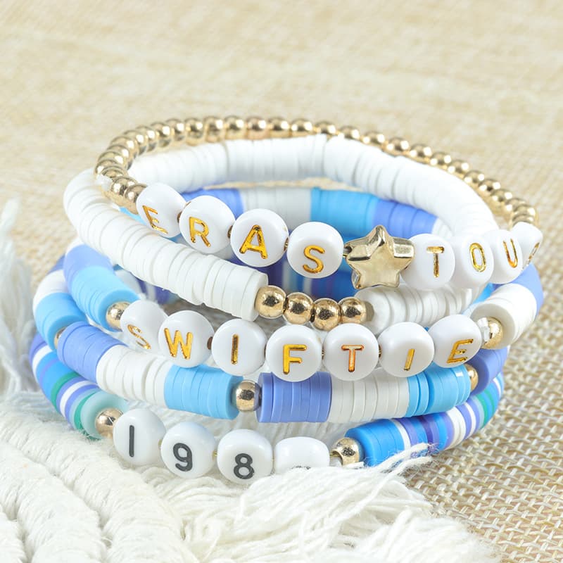 Elastic beaded bracelet with letters, jewelry, Amazon, (Physicals) 2