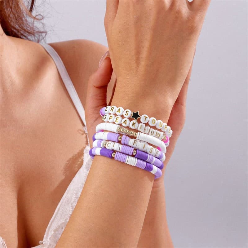 Elastic beaded bracelet with letters, jewelry, Amazon, (Physicals) 4