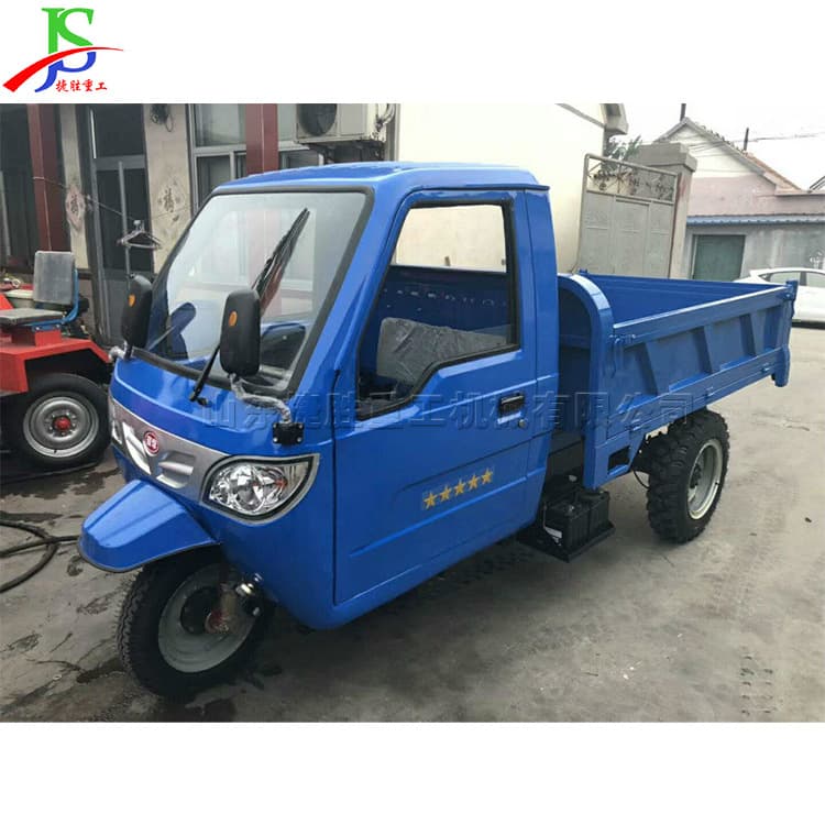 Electric hydraulic dump engineering tricycle Small agricultural three-wheel dump truck Construction site transport vehicle 4