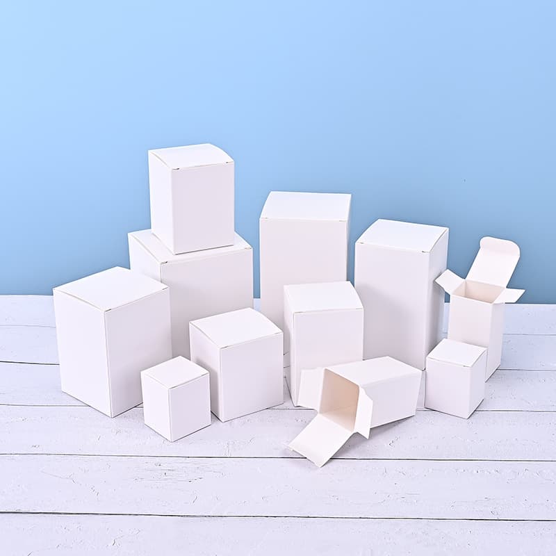 Spot thick white box blind box cosmetics packaging box folding white card paper box small batch color box customization 2