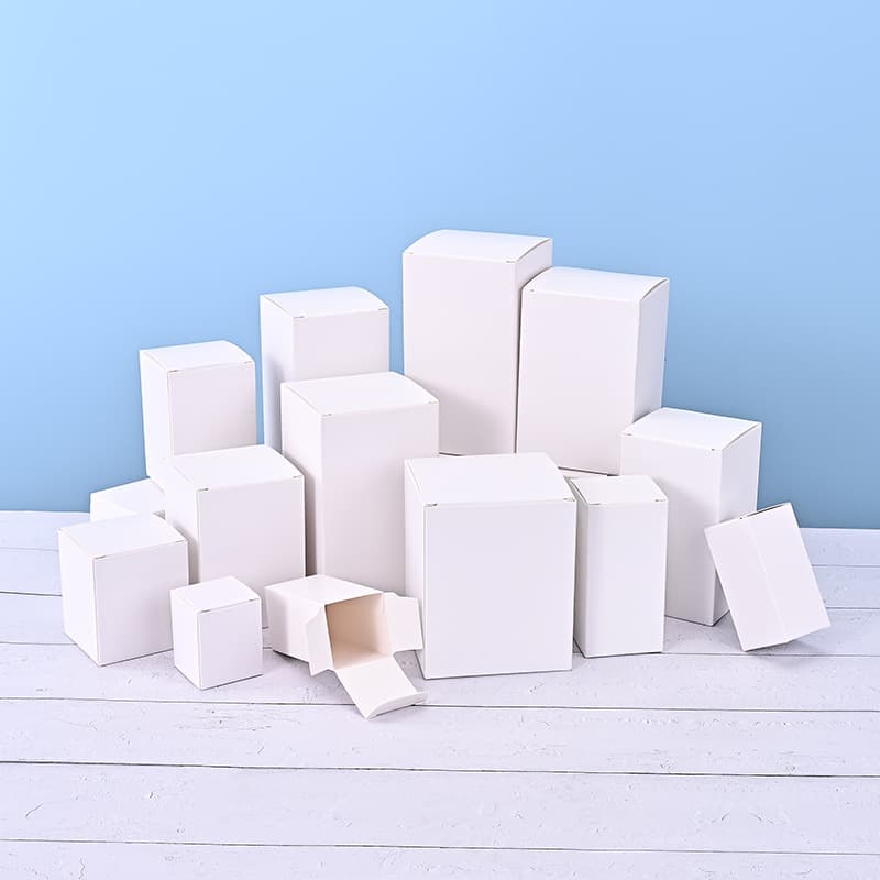 Spot thick white box blind box cosmetics packaging box folding white card paper box small batch color box customization 3