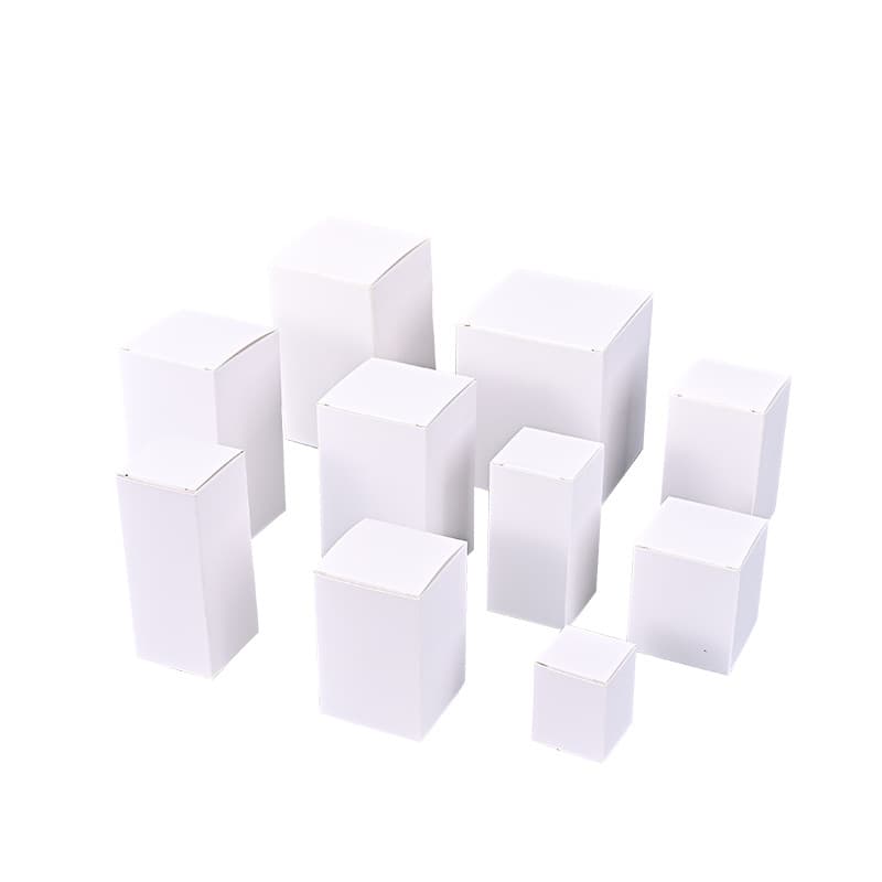 Spot thick white box blind box cosmetics packaging box folding white card paper box small batch color box customization 5