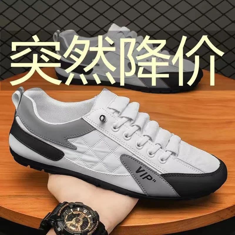 Shoes made of soft leather, set, non-slip slip-ons, casual footwear, soft sole 1