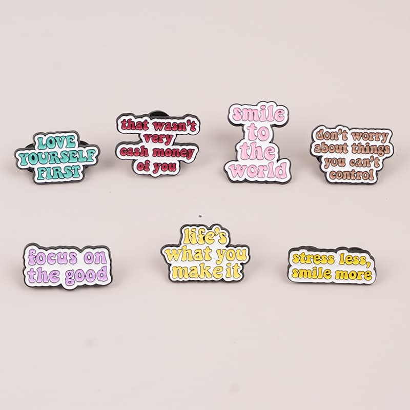 (Cross-border trading), bra with letters, creative cartoon brooch, badge, metal pin, accessory, English, European style 1