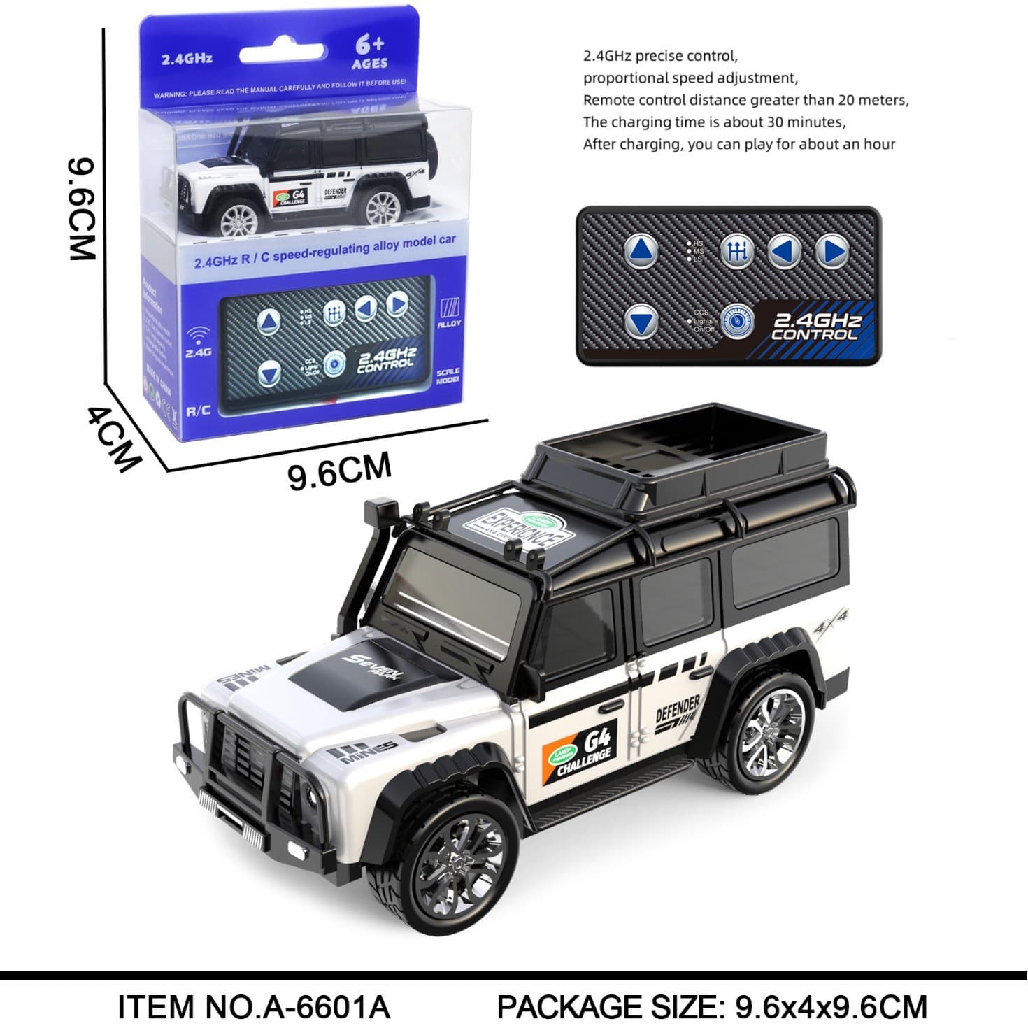 (Cross-border trading), small remote control car, lightweight adjustable toy car, realistic alloy car, 4G, scale 1:64 5