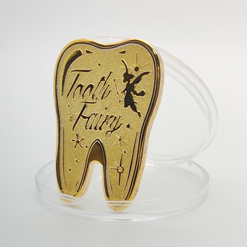 Fairy children's coins, metal award for baby teeth, toy, Birthday gift 2