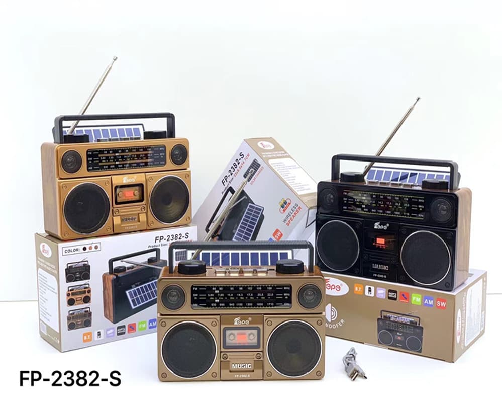 Handheld travel retro speakers, antenna solar-powered, new collection, bluetooth 2