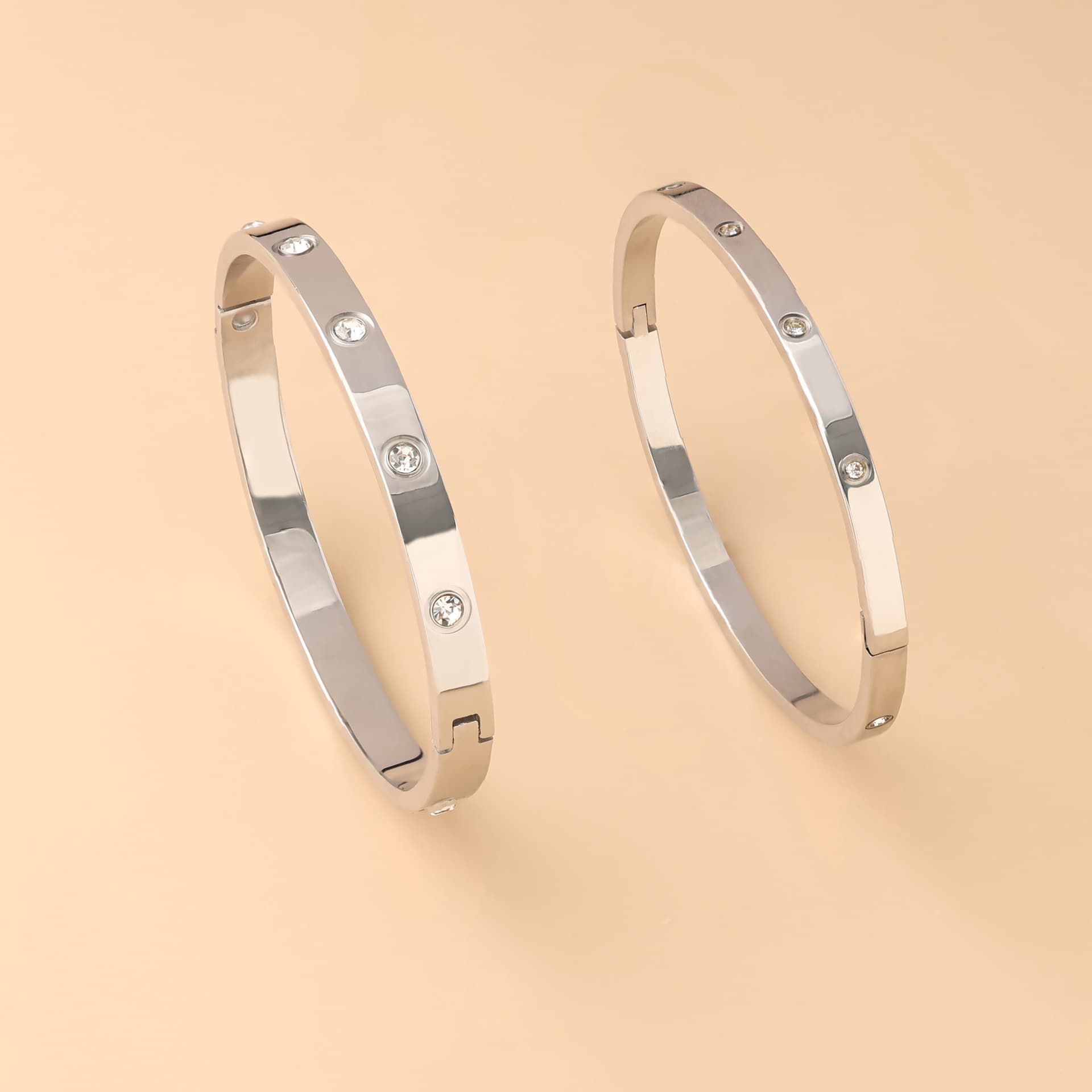 Golden bracelet stainless steel, mirror effect, European style 3