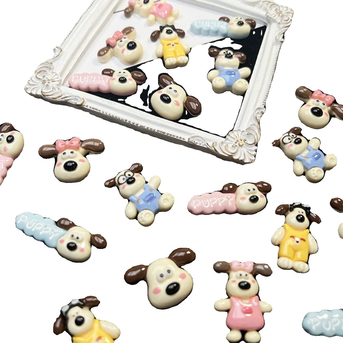Cute overall, cartoon glasses, cream phone case, hairgrip, accessories, DIY 5