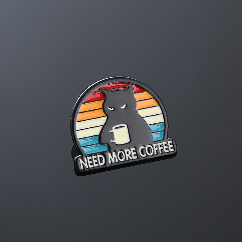 Cartoon brooch, coffee rainbow accessory, badge 4