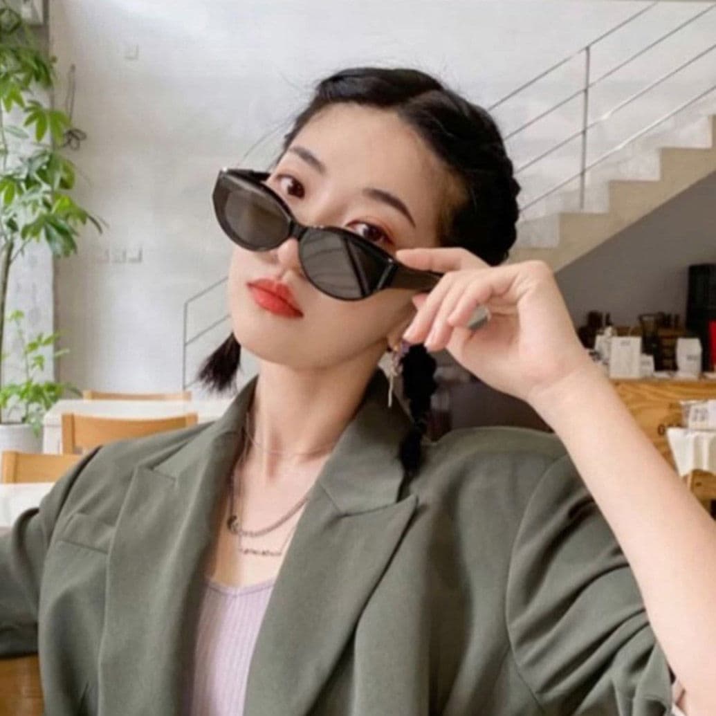 Sunglasses, brand high quality retro glasses solar-powered, cat's eye, internet celebrity, high-quality style, UV protection 3