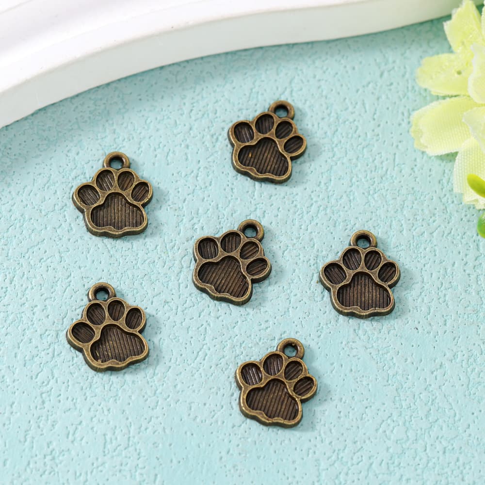Metal accessory with accessories, hands and feet prints, necklace, retro cute pendant, DIY 5