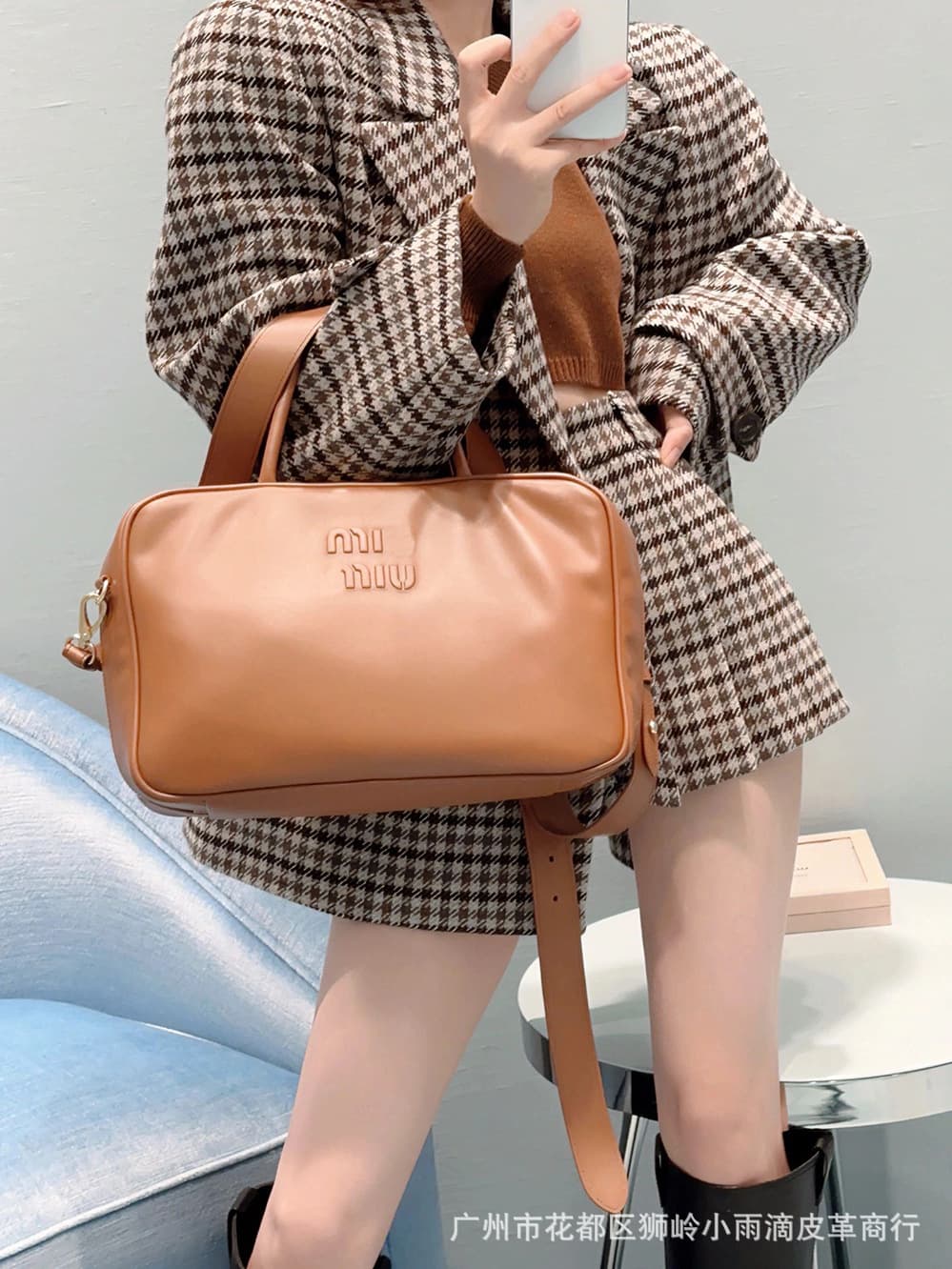 Leather business laptop with zipper, shoulder bag, genuine leather, business version 3