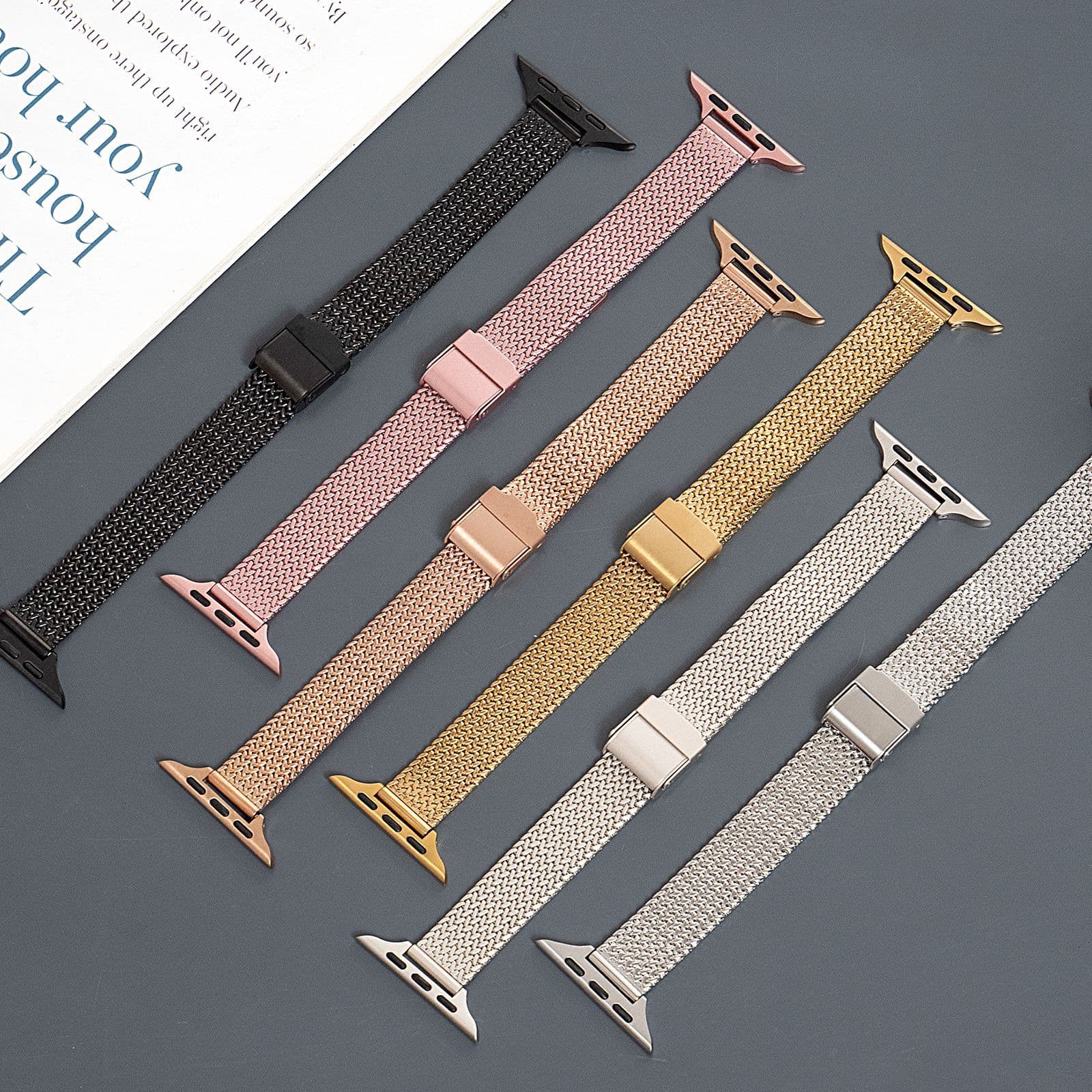 Apple Watch & Huawei GT Milan Mesh Fishbone Weave Band 2