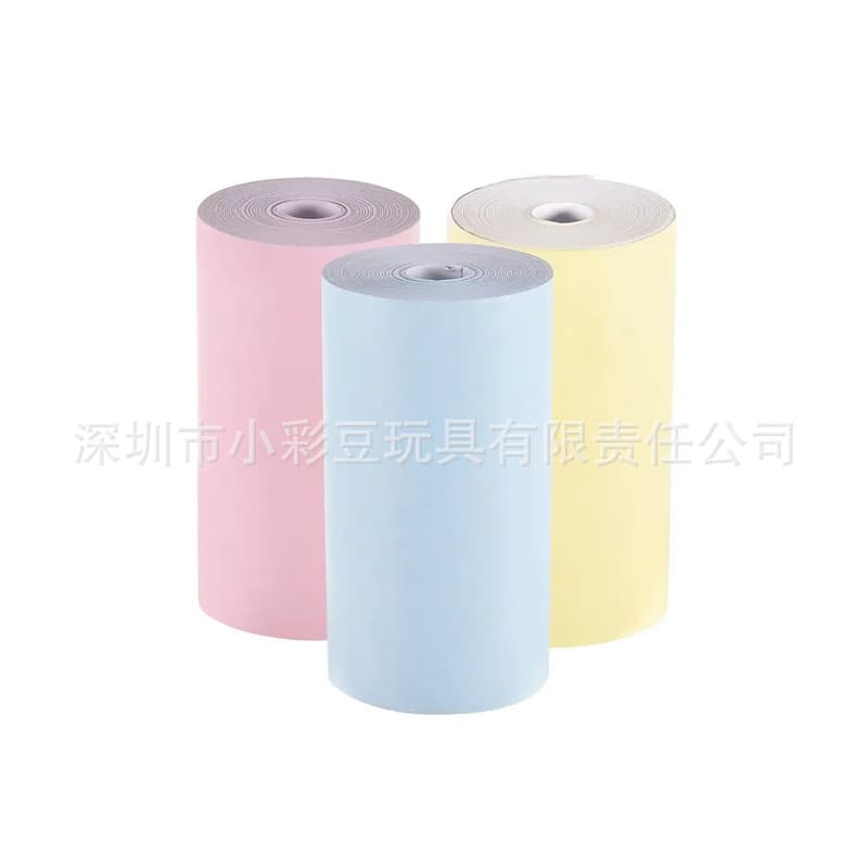 Cross -border small printer paper 10 years label color non -dry glue transparent sticker mini printer pain 5