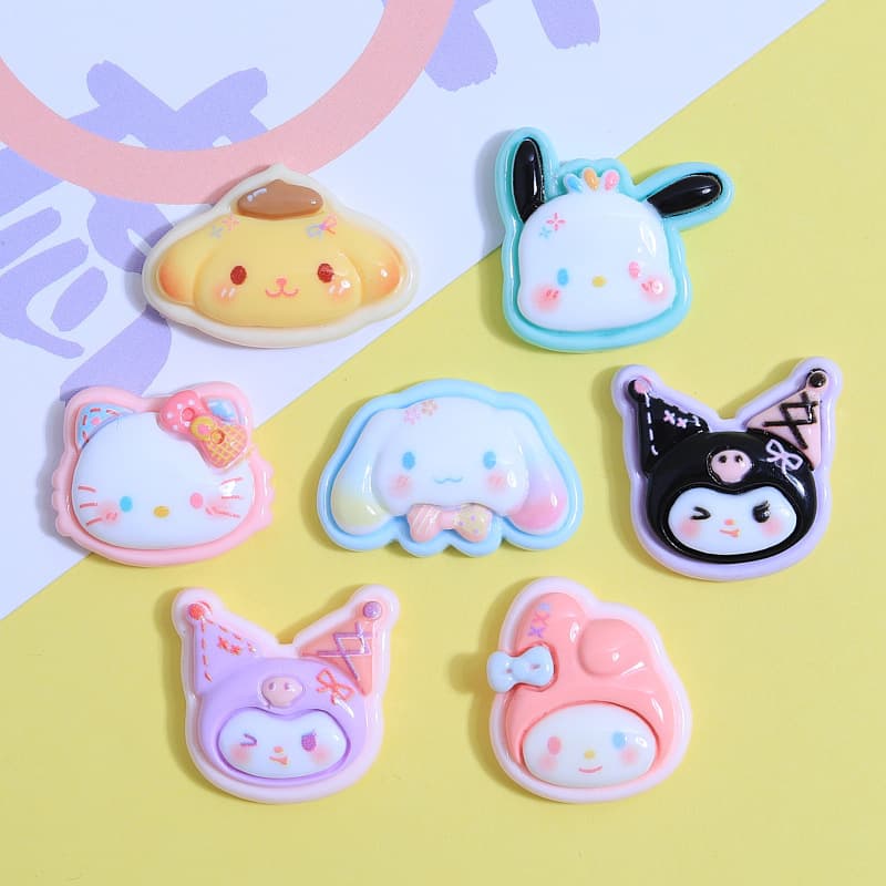 Sanrio, doll, hair accessory handmade, hair rope, cream phone case with accessories, DIY