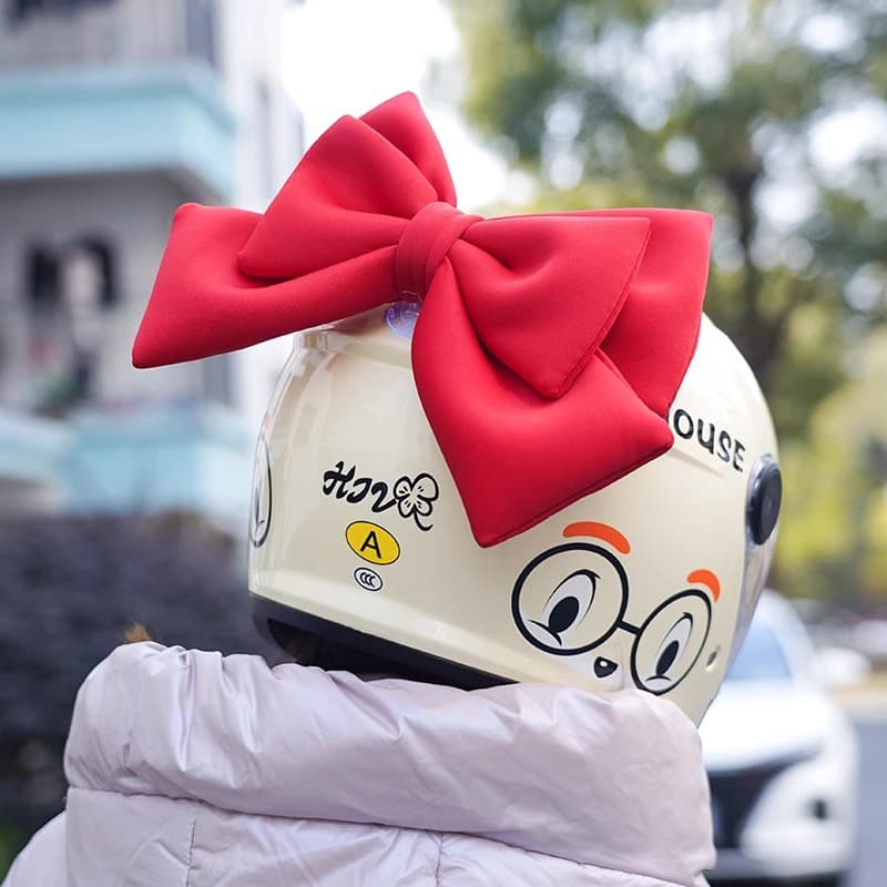 Helmet decoration electric car sonic girl Laimeng senior trunk bow wholesale commuter decoration motorcycle 4